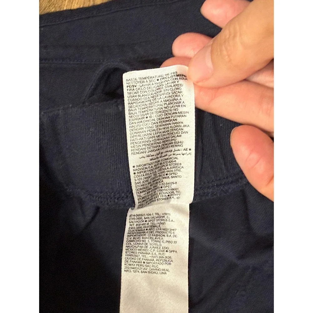Old Navy Shorts Girls L 10-12 Navy Blue Kids Dolphin Hem Drawstring Excellent